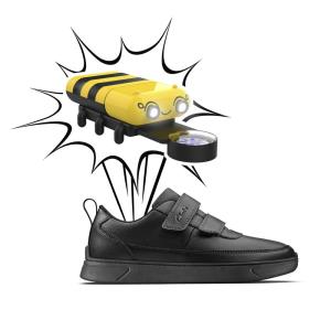 Chaussures D'école Clarks Vibrant Glow Kid Garcon Noir | CLK518KMW